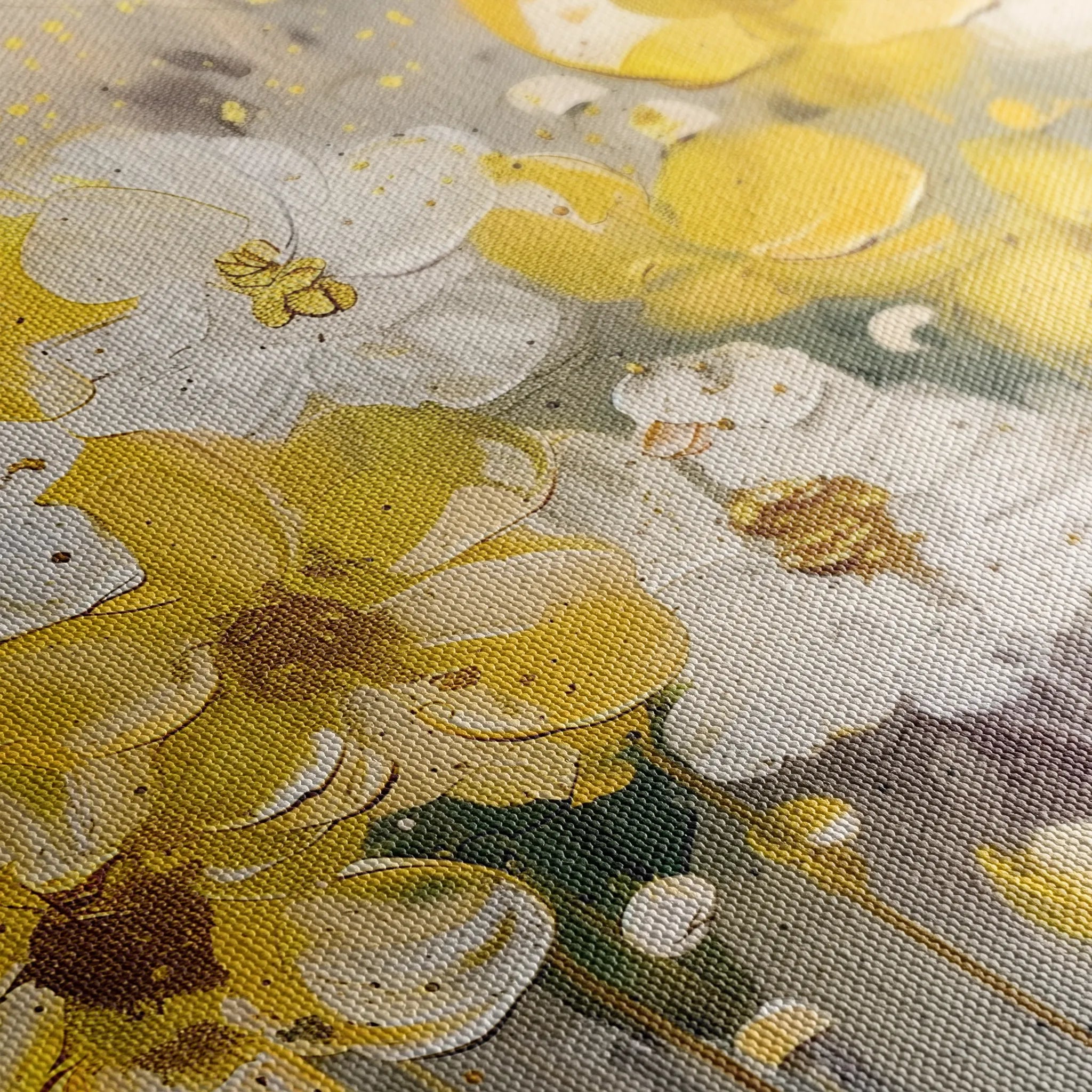 Floral 681 Canvas Art 60 x 40 cm / Black