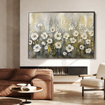 Floral 683 Canvas Art 60 x 40 cm / Black
