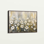 Floral 683 Canvas Art 60 x 40 cm / Black