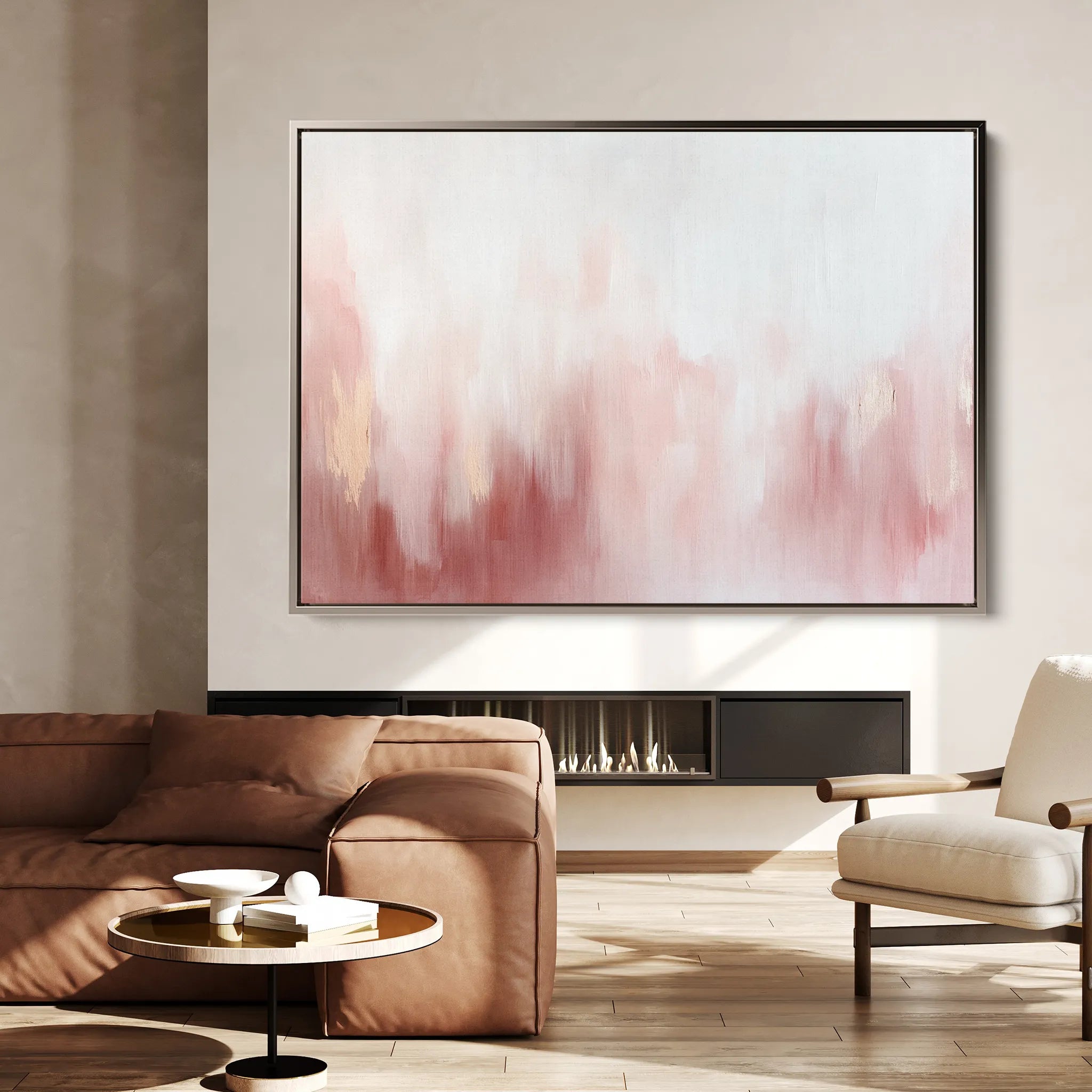 Abstract 684 Canvas Art 60 x 40 cm / Black