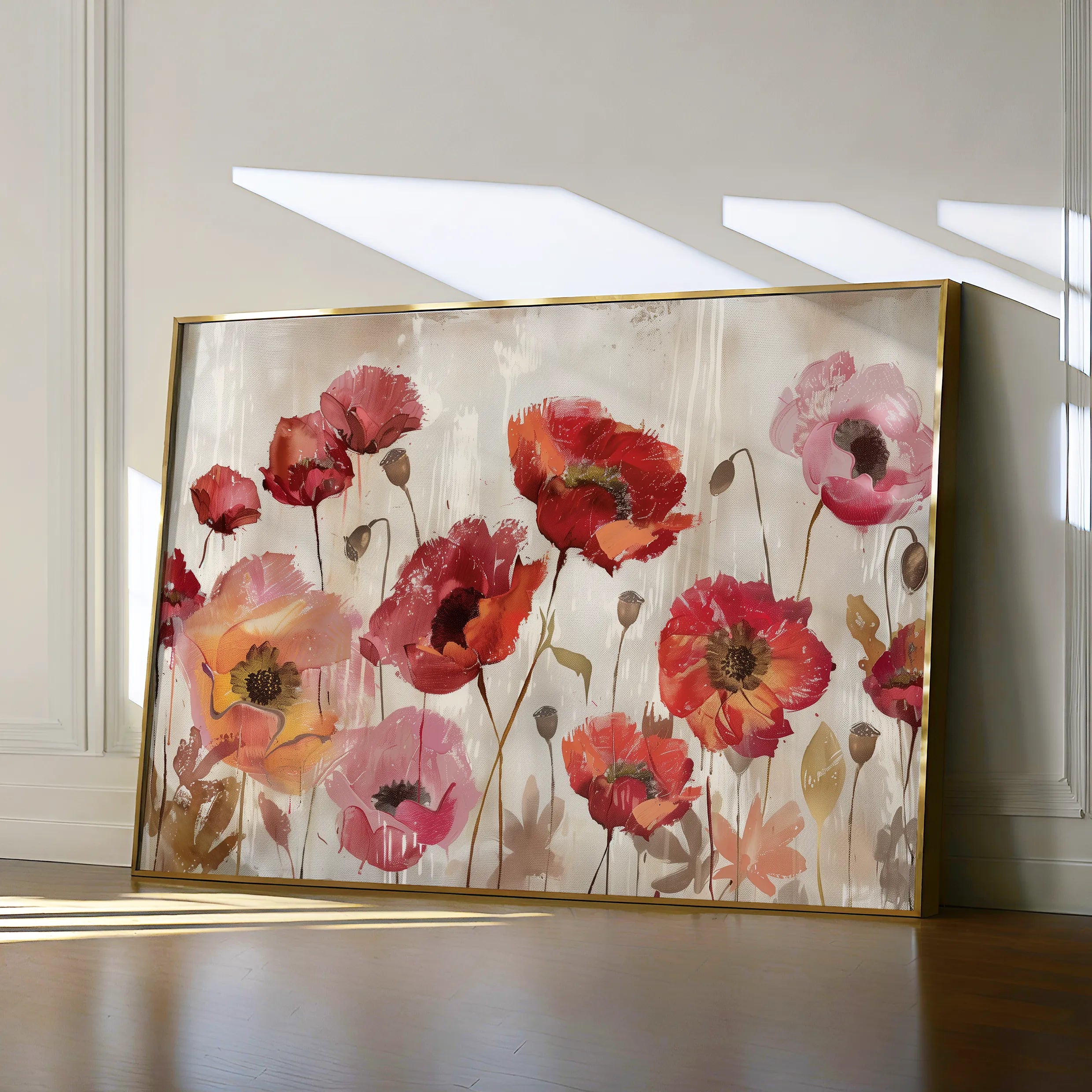 Floral 684 Canvas Art 60 x 40 cm / Black