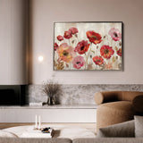 Floral 684 Canvas Art 60 x 40 cm / Black