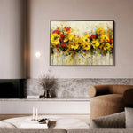 Floral 685 Canvas Art 60 x 40 cm / Black