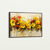 Floral 685 Canvas Art 60 x 40 cm / Black