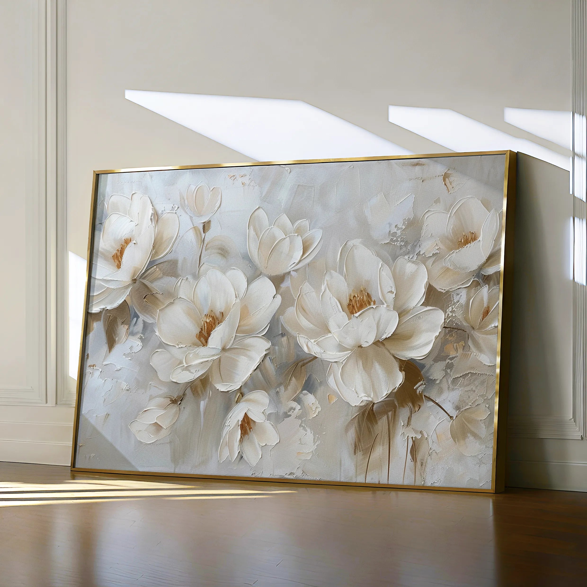 Floral 686 Canvas Art 60 x 40 cm / Black