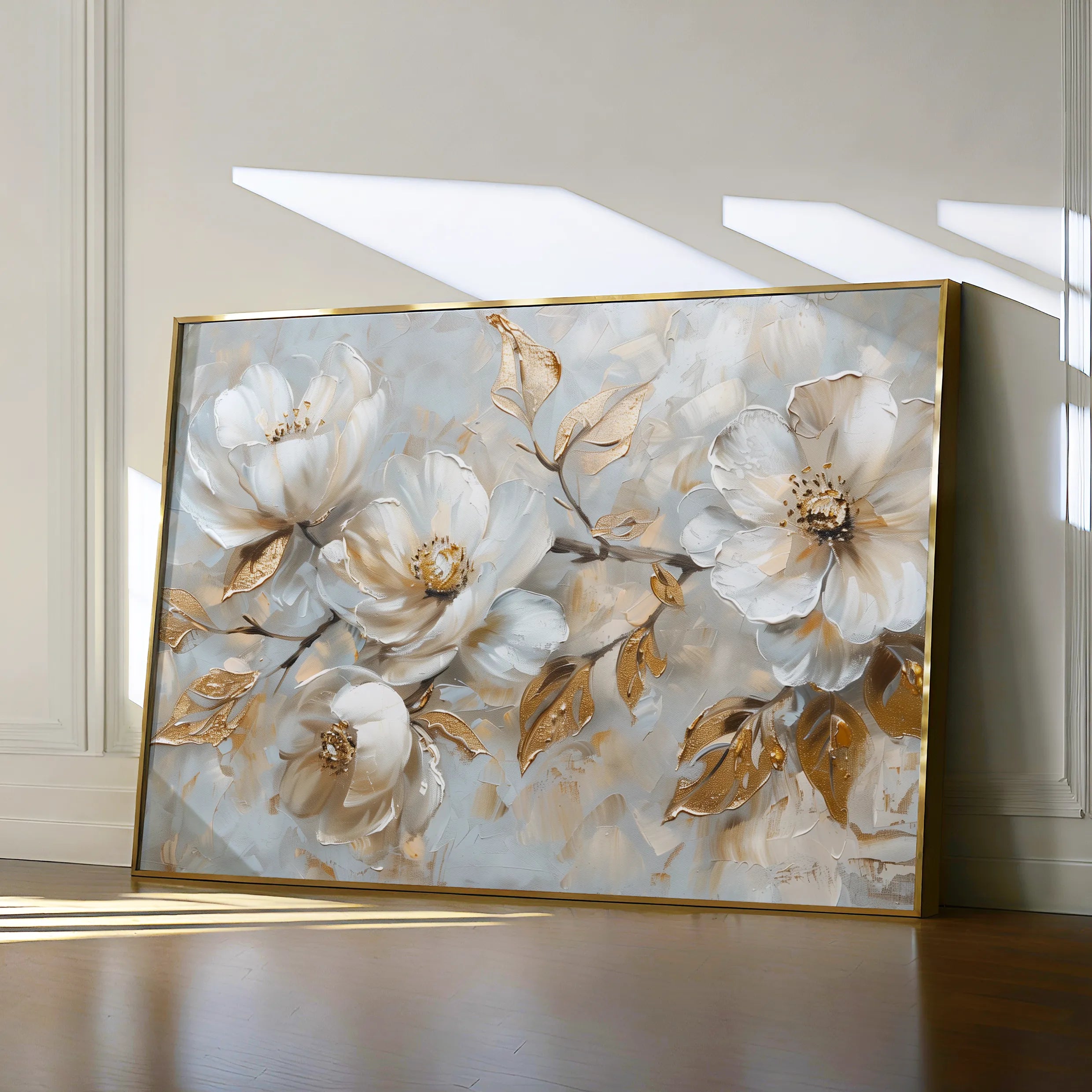 Floral 687 Canvas Art 60 x 40 cm / Black