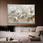 Floral 687 Canvas Art 60 x 40 cm / Black