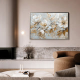 Floral 687 Canvas Art 60 x 40 cm / Black