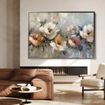 Floral 688 Canvas Art 60 x 40 cm / Black