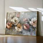 Floral 688 Canvas Art 60 x 40 cm / Black
