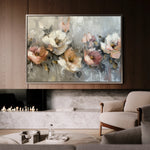 Floral 688 Canvas Art 60 x 40 cm / Black