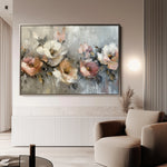 Floral 688 Canvas Art 60 x 40 cm / Black