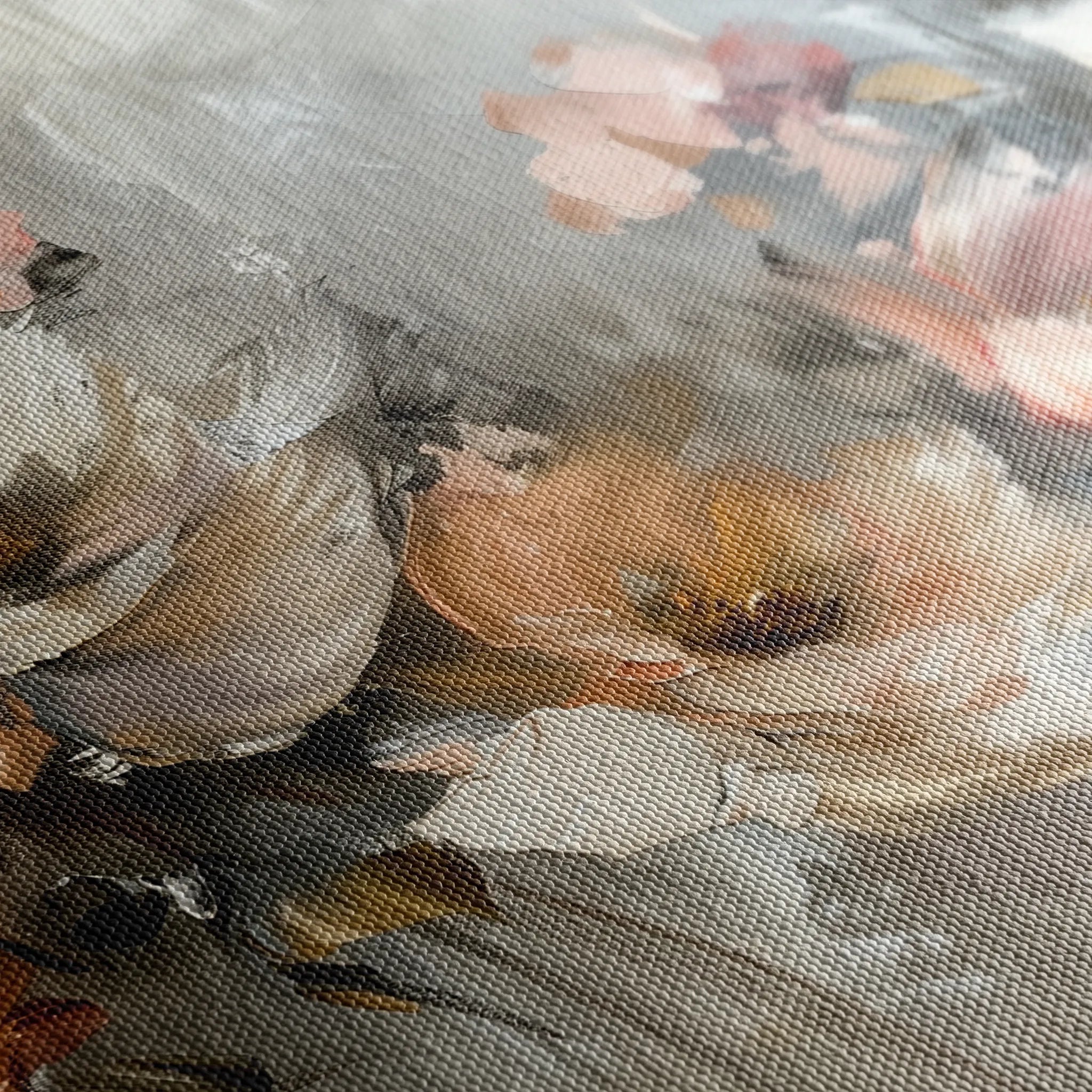 Floral 688 Canvas Art 60 x 40 cm / Black