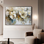 Floral 689 Canvas Art 60 x 40 cm / Black
