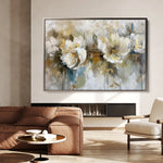 Floral 689 Canvas Art 60 x 40 cm / Black
