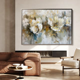 Floral 689 Canvas Art 60 x 40 cm / Black