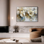 Floral 689 Canvas Art 60 x 40 cm / Black