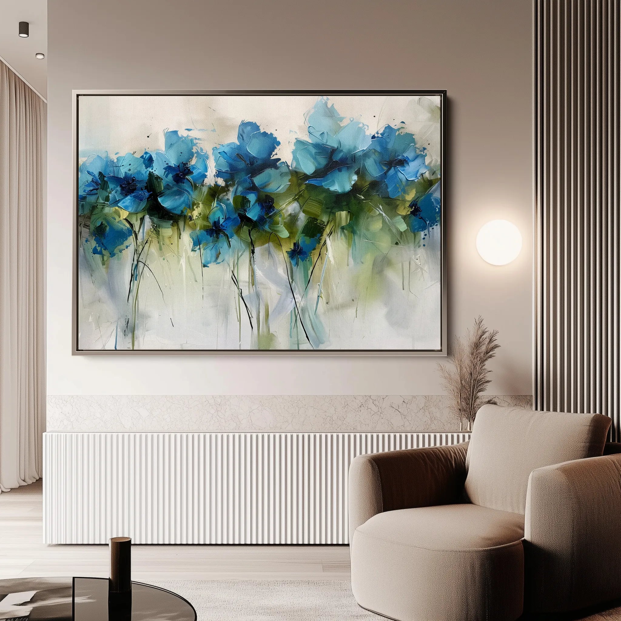Floral 690 Canvas Art 60 x 40 cm / Black