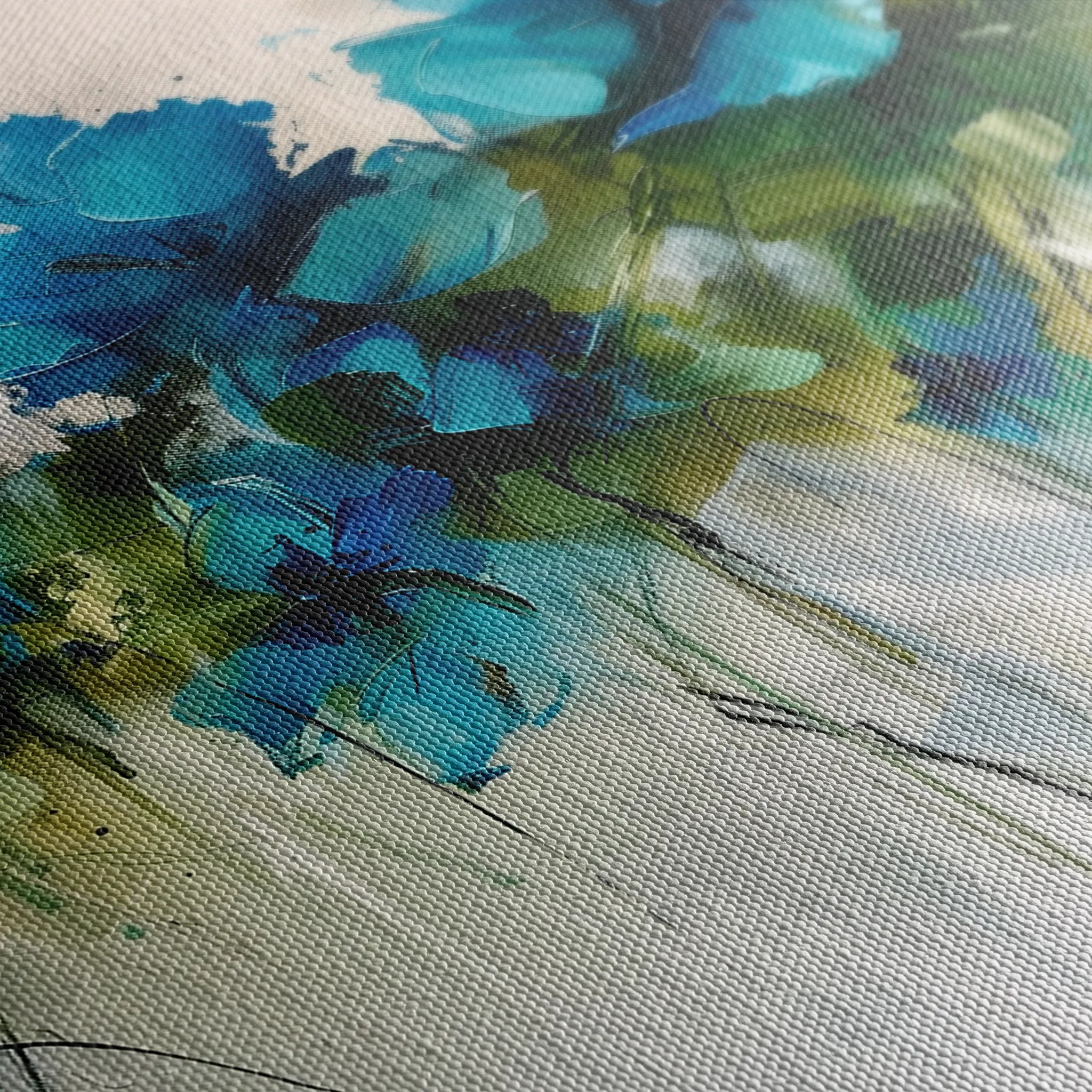 Floral 690 Canvas Art 60 x 40 cm / Black