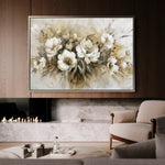 Floral 691 Canvas Art 60 x 40 cm / Black