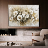 Floral 691 Canvas Art 60 x 40 cm / Black
