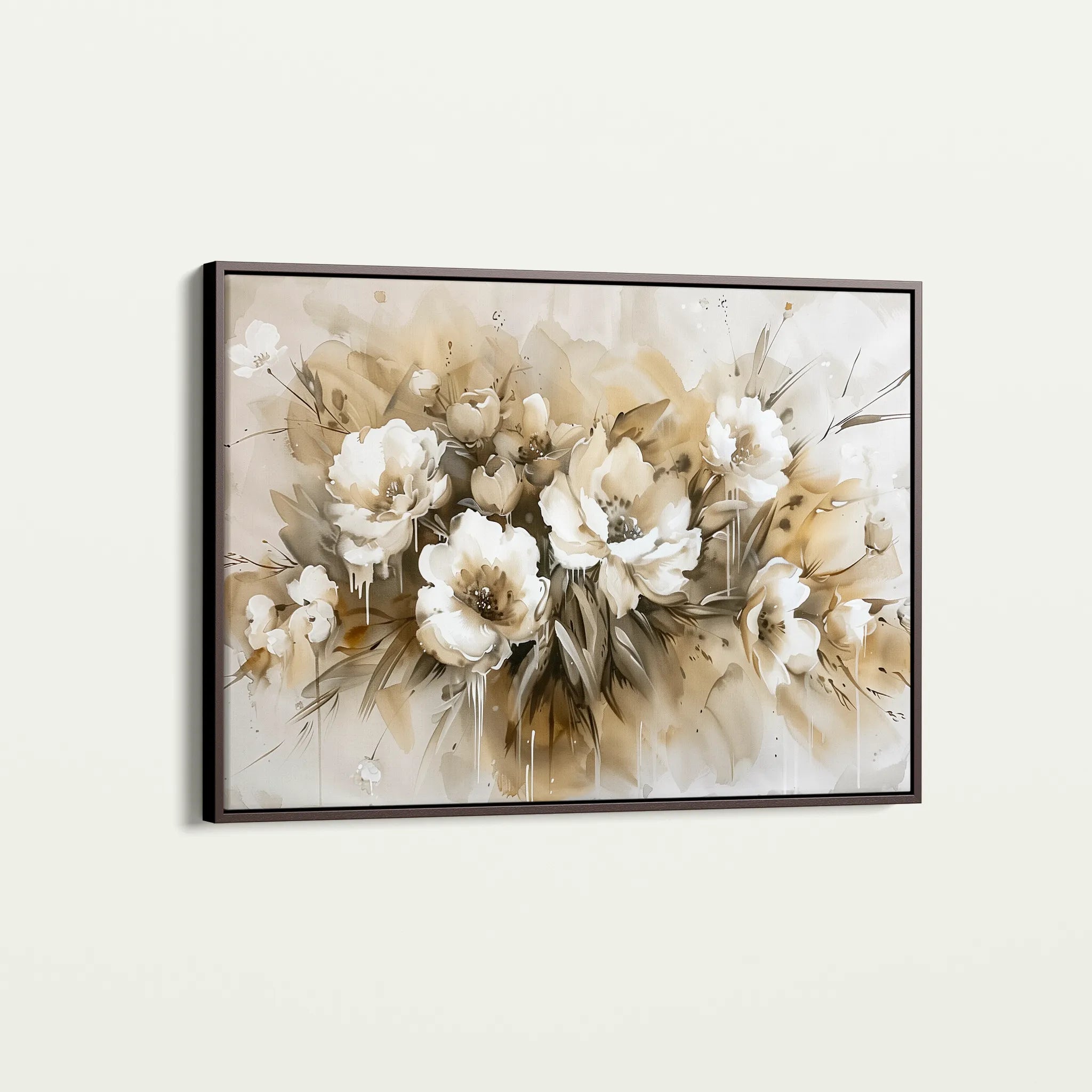 Floral 691 Canvas Art 60 x 40 cm / Black