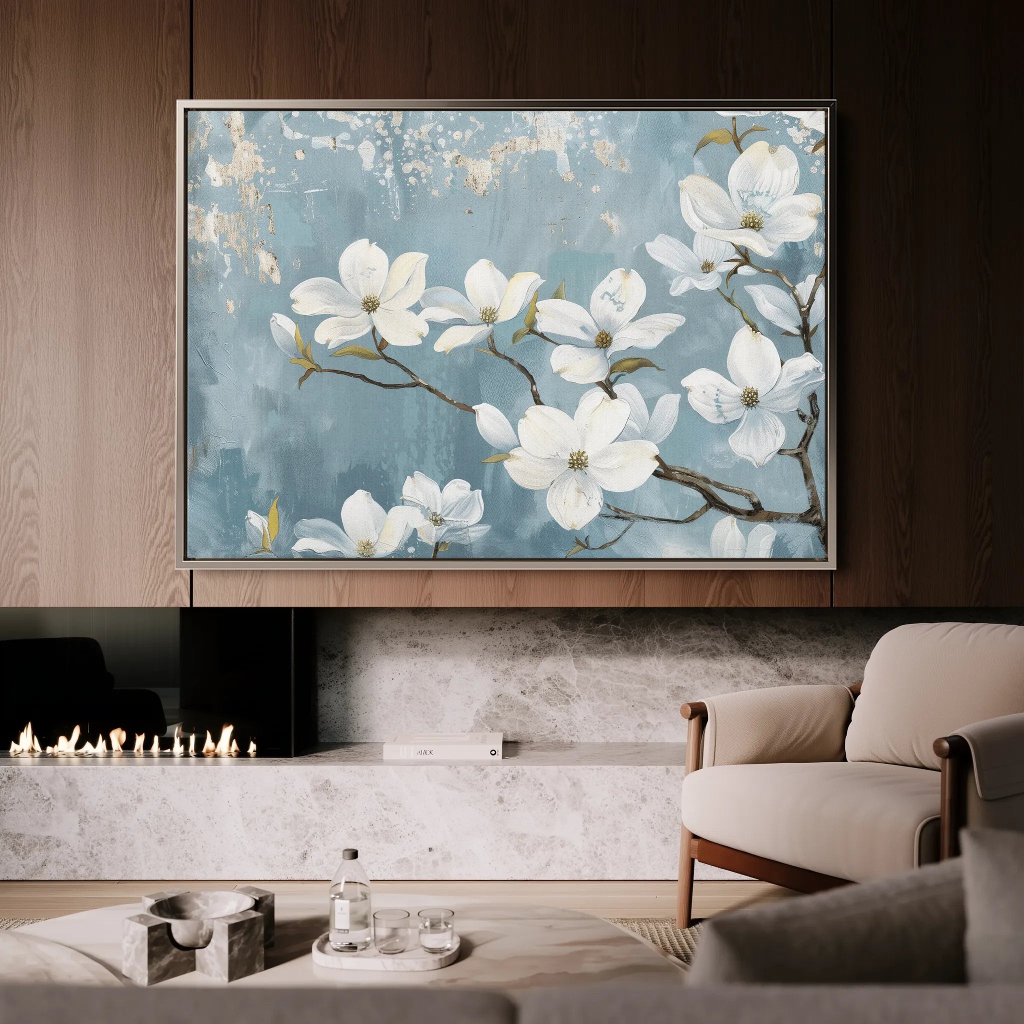 Floral 692 Canvas Art 60 x 40 cm / Black