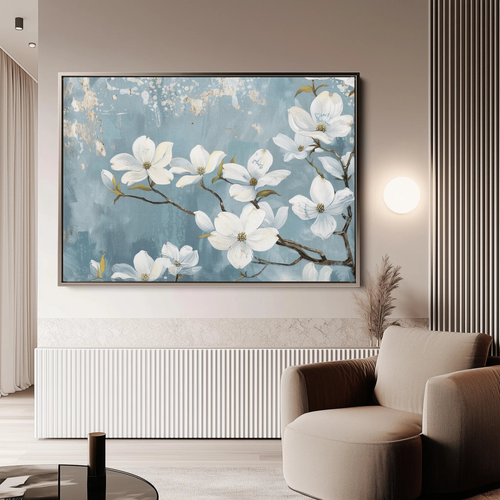 Floral 692 Canvas Art 60 x 40 cm / Black