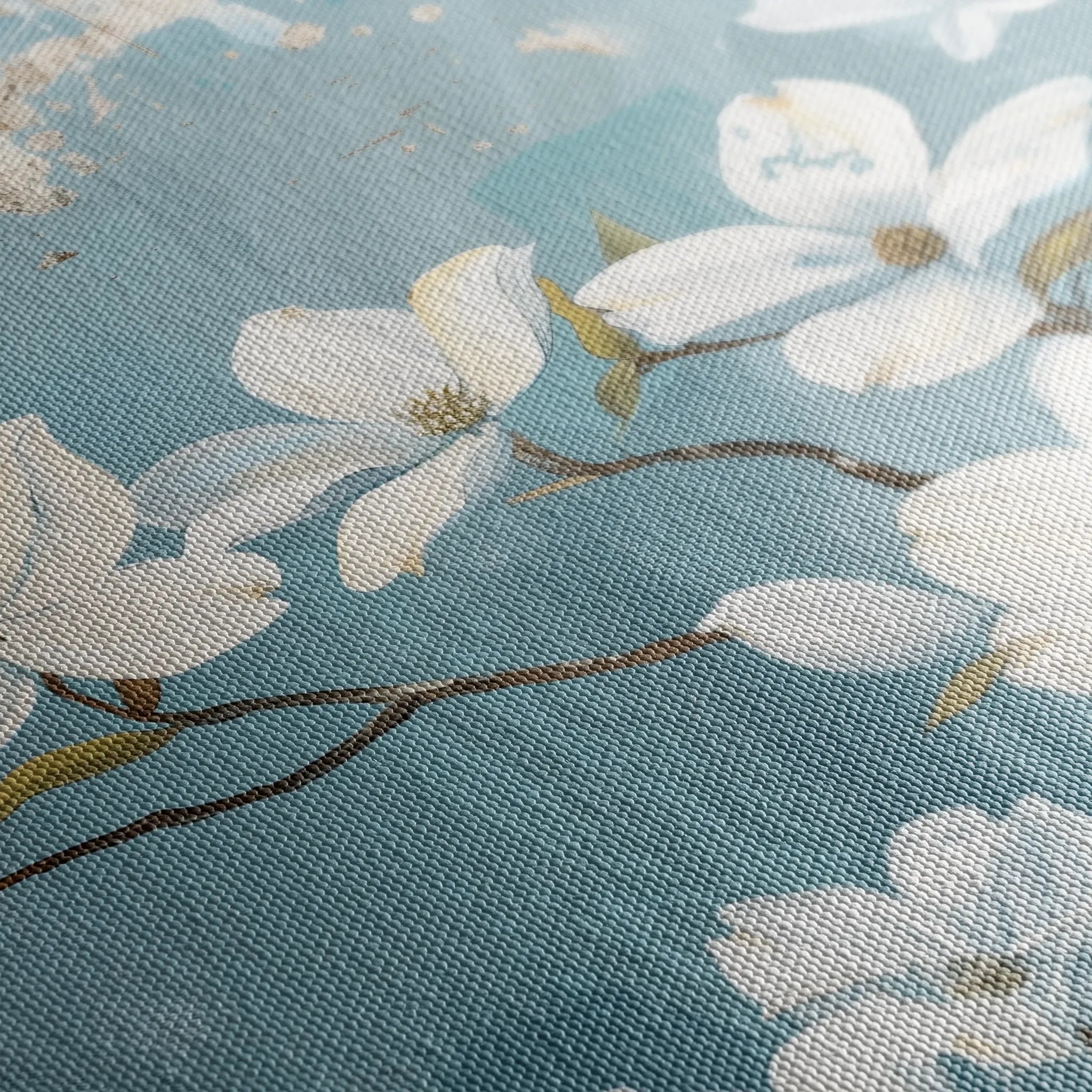 Floral 692 Canvas Art 60 x 40 cm / Black