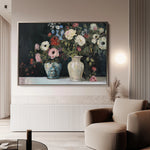 Floral 693 Canvas Art 60 x 40 cm / Black