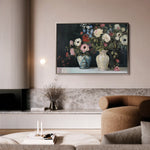 Floral 693 Canvas Art 60 x 40 cm / Black