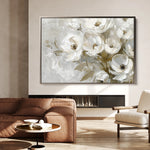 Floral 694 Canvas Art 60 x 40 cm / Black