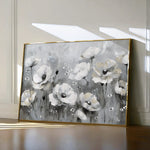 Floral 695 Canvas Art 60 x 40 cm / Black