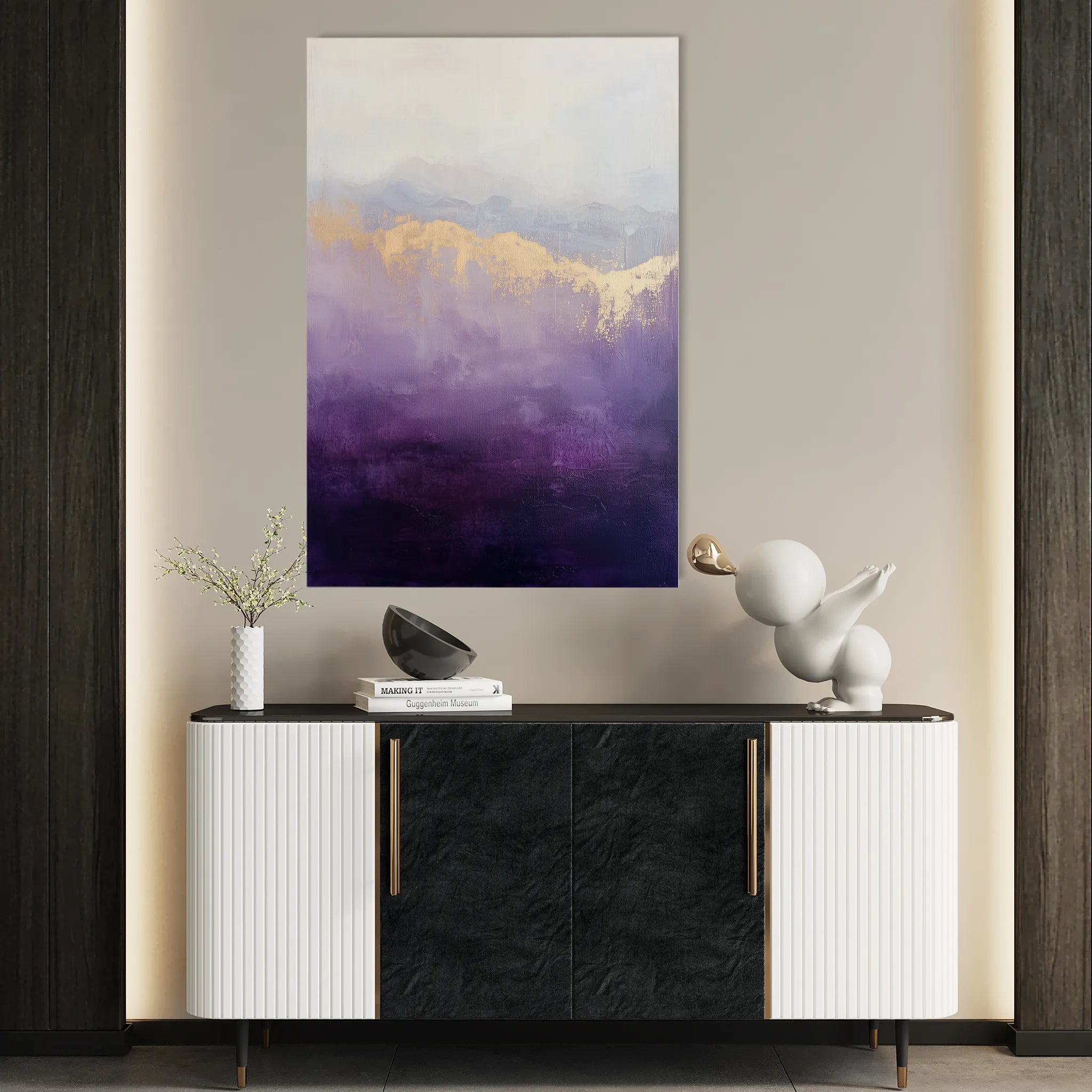 Abstract 697 Canvas Art 60 x 40 cm / Black