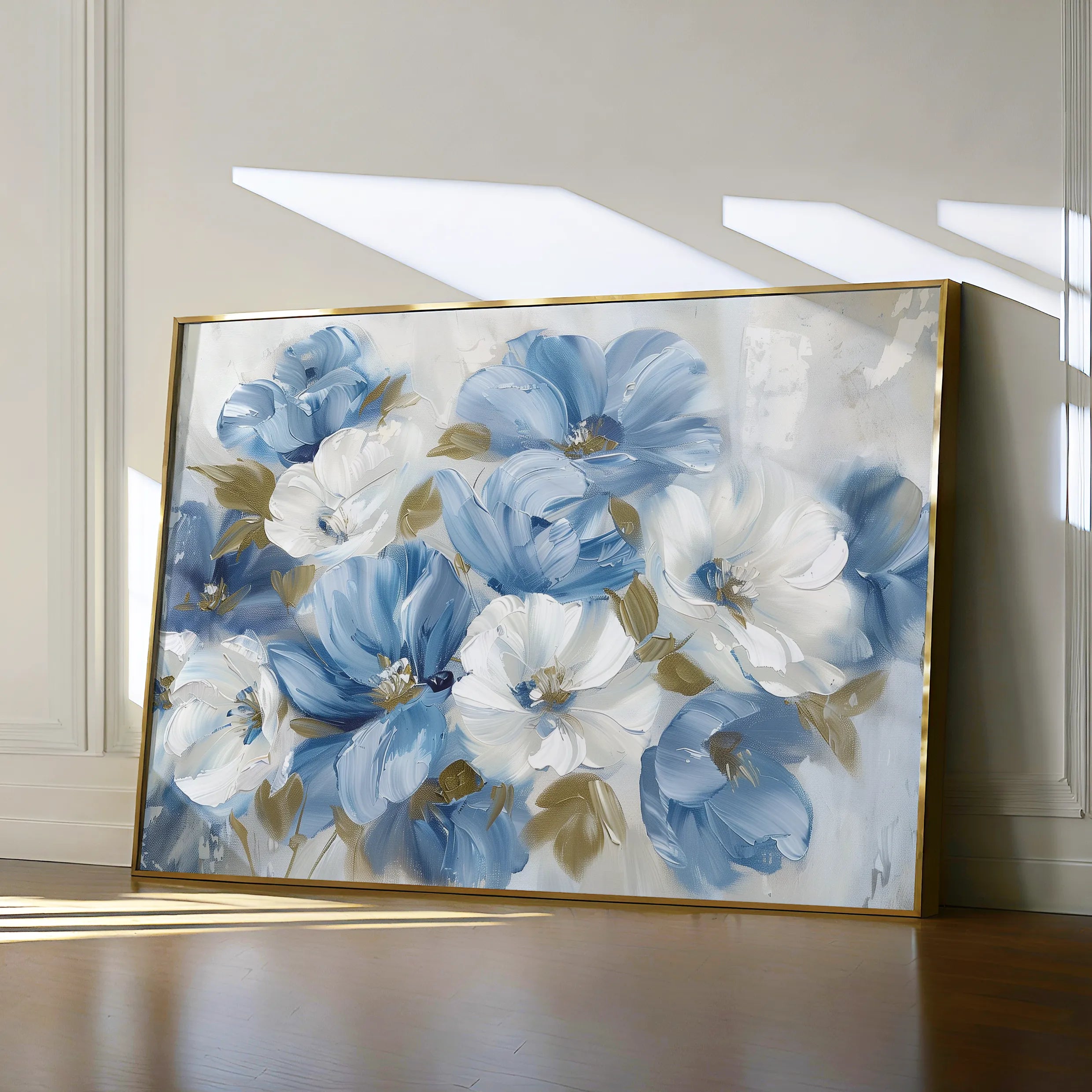 Floral 698 Canvas Art 60 x 40 cm / Black