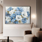 Floral 698 Canvas Art 60 x 40 cm / Black
