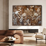 Floral 699 Canvas Art 60 x 40 cm / Black