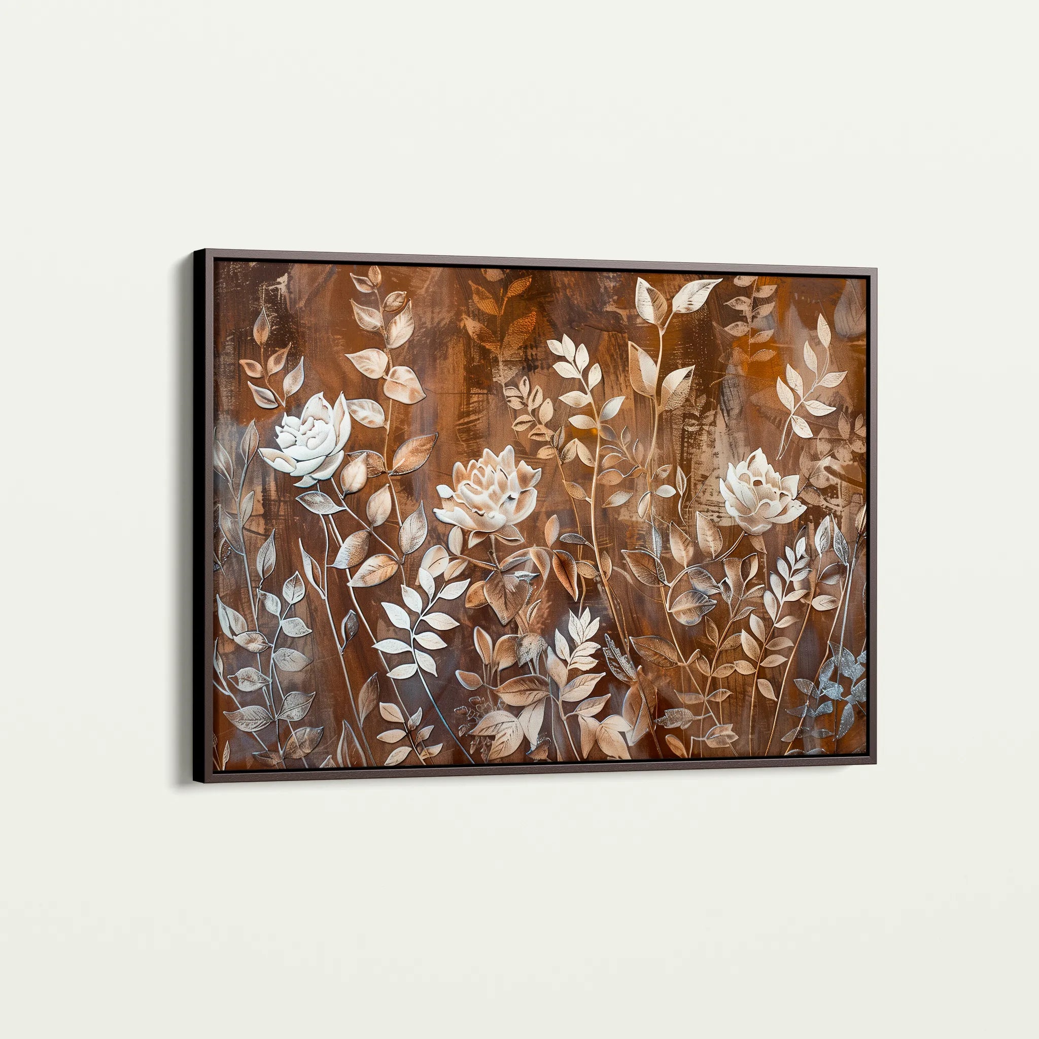 Floral 699 Canvas Art 60 x 40 cm / Black