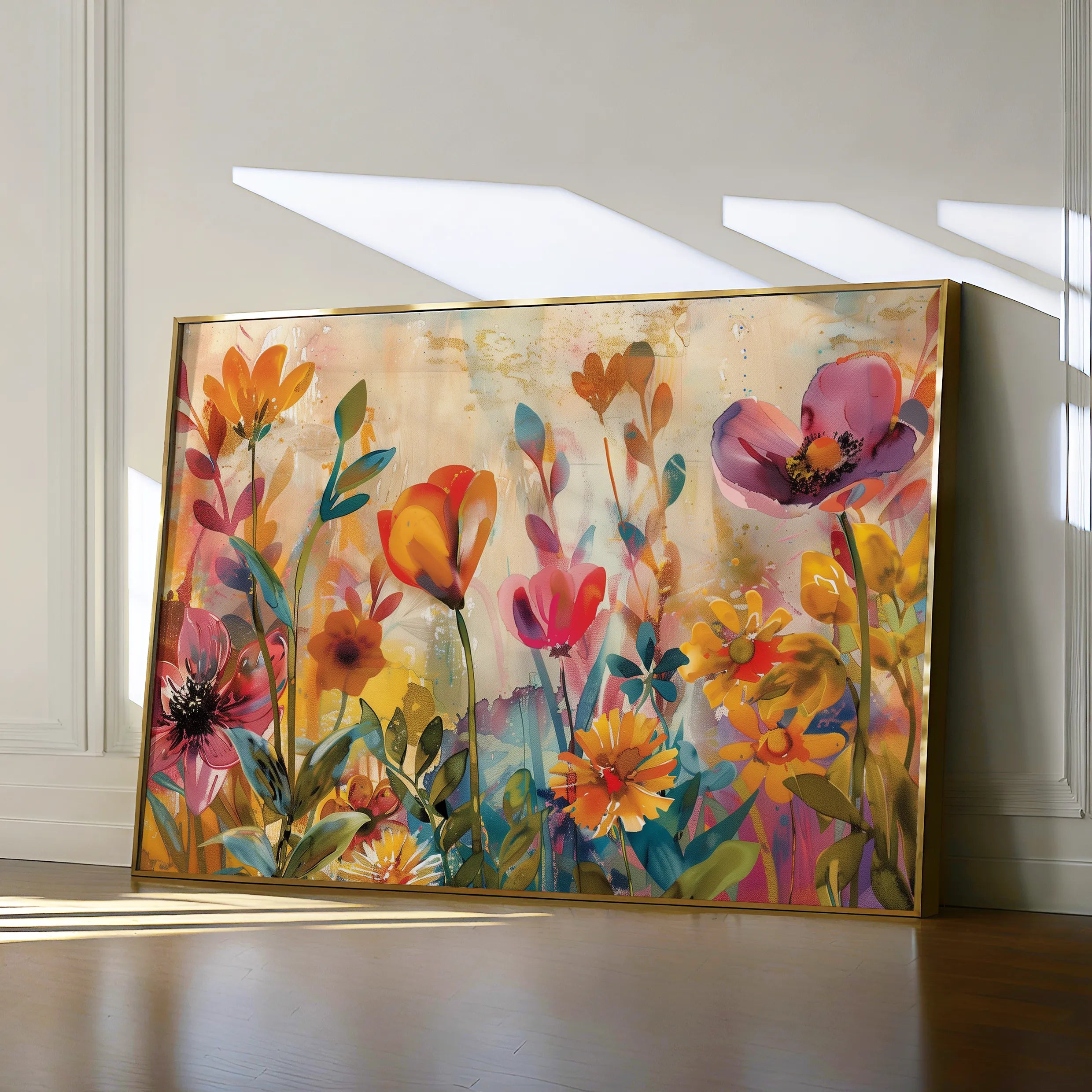 Floral 700 Canvas Art 60 x 40 cm / Black