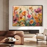 Floral 700 Canvas Art 60 x 40 cm / Black