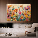 Floral 700 Canvas Art 60 x 40 cm / Black