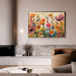Floral 700 Canvas Art 60 x 40 cm / Black