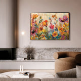 Floral 700 Canvas Art 60 x 40 cm / Black