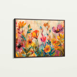 Floral 700 Canvas Art 60 x 40 cm / Black