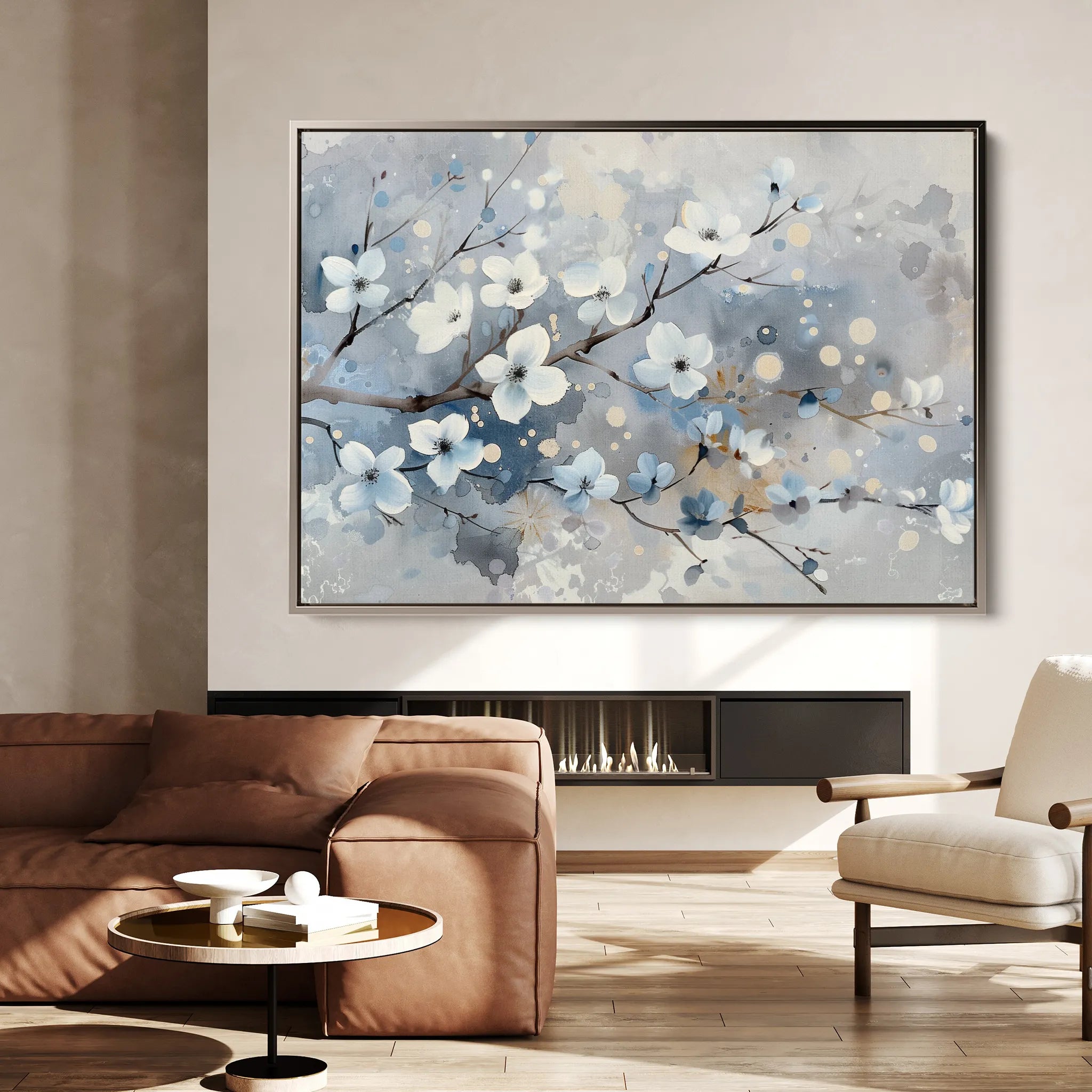 Floral 701 Canvas Art 60 x 40 cm / Black