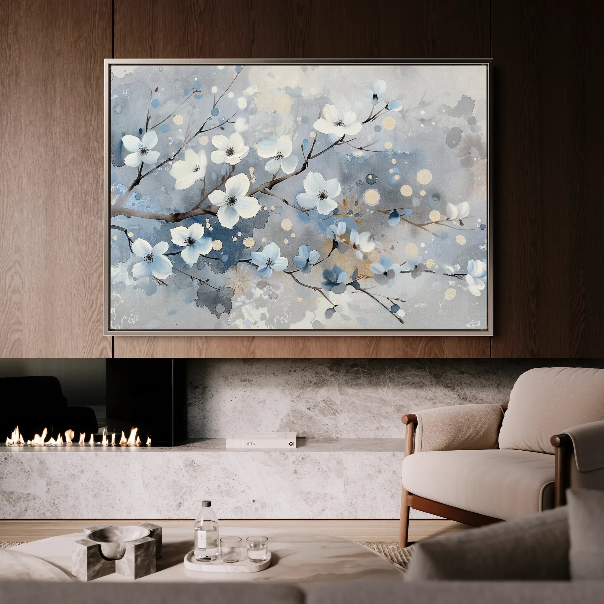 Floral 701 Canvas Art 60 x 40 cm / Black