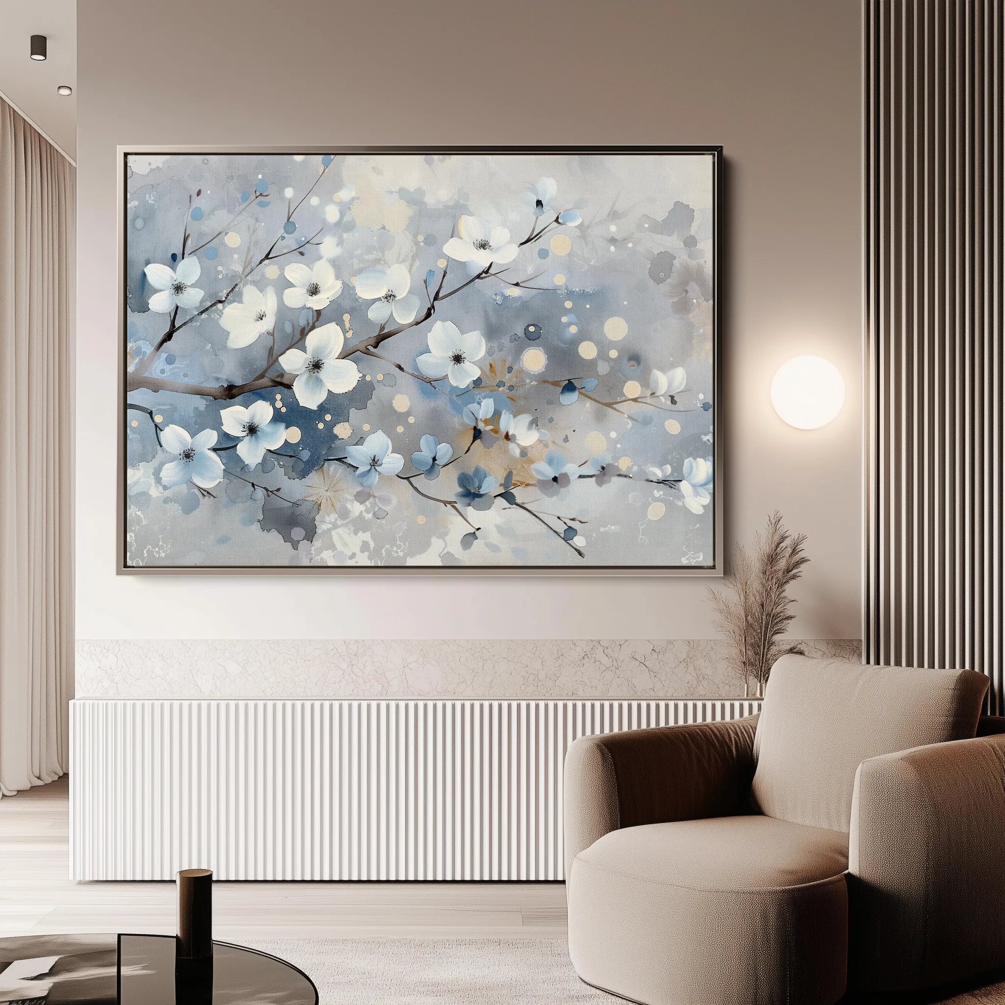 Floral 701 Canvas Art 60 x 40 cm / Black