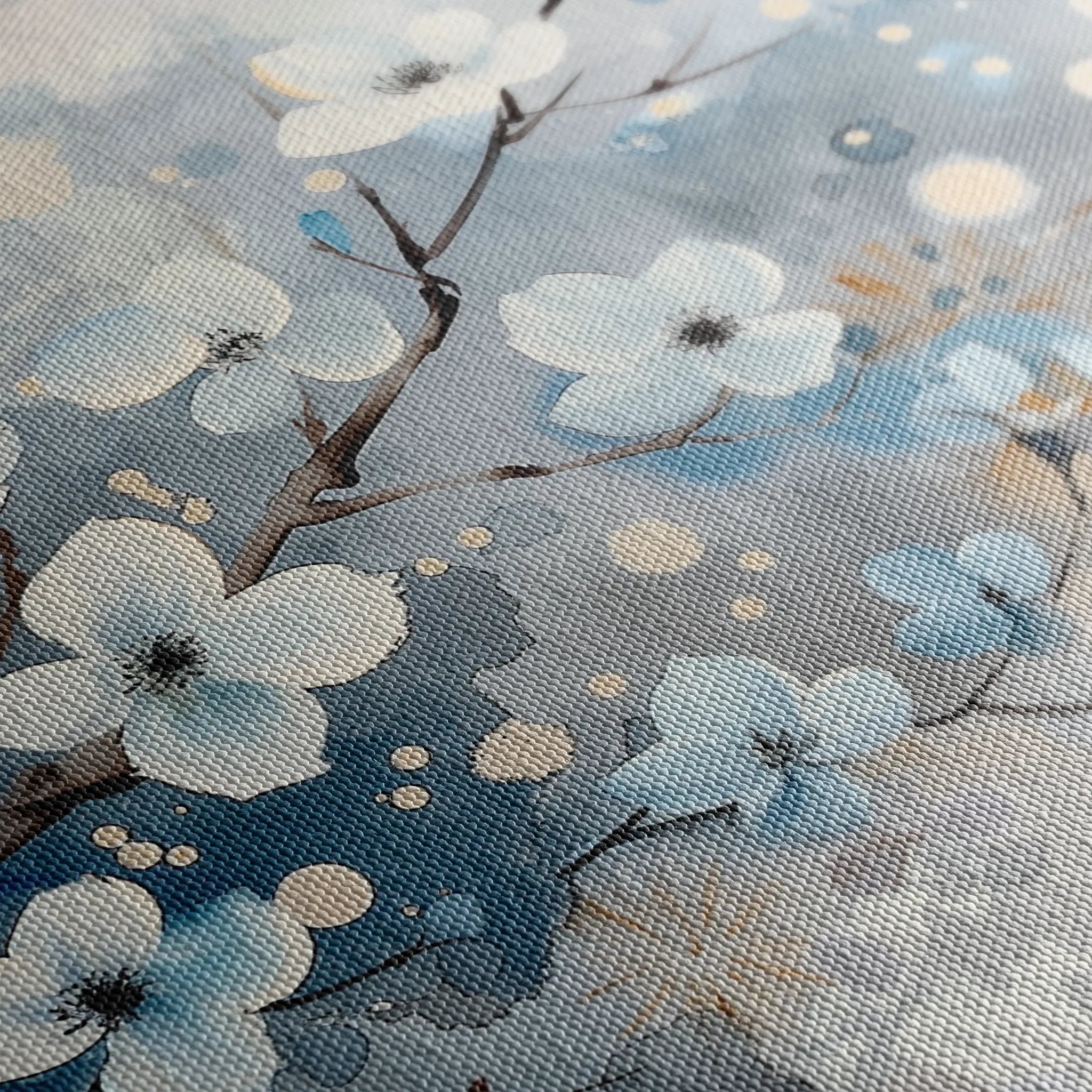 Floral 701 Canvas Art 60 x 40 cm / Black