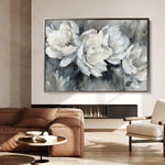 Floral 702 Canvas Art 60 x 40 cm / Black