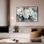 Floral 702 Canvas Art 60 x 40 cm / Black